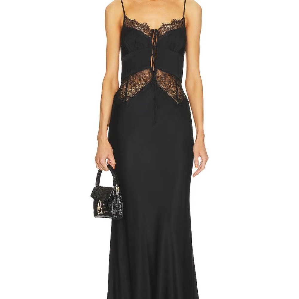 NEW Bec + Bridge Nicolette Black Lace Maxi Dress US 4 (S)